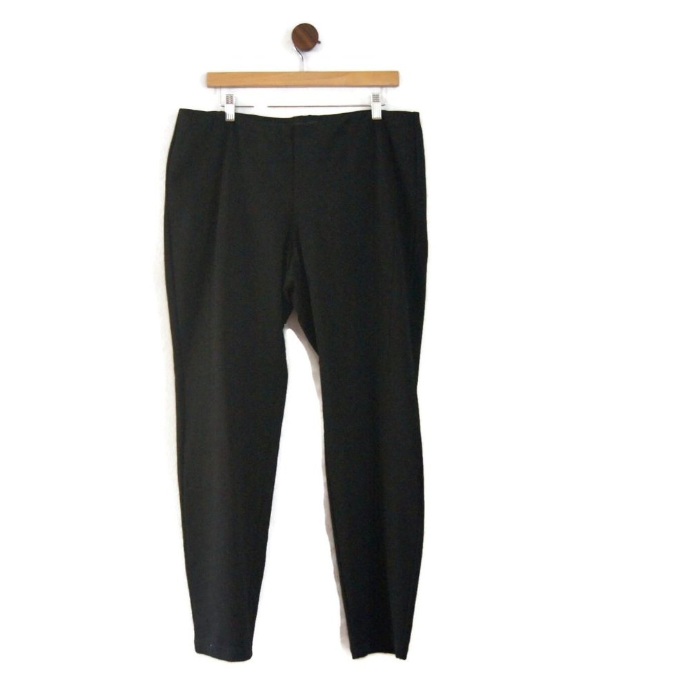 Eileen Fisher Large Rayon Nylon Spandex Easy Pant L